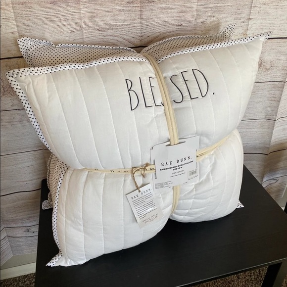 rae dunn blessed pillow